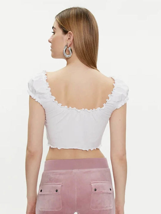 Γυναικεία Μπλούζα Βαμβακερή Off-Shoulder Λευκό