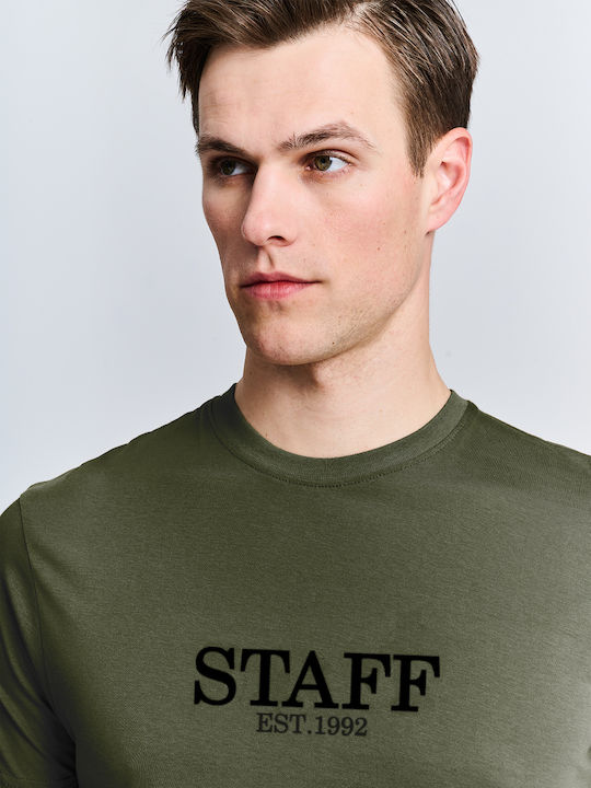 Staff T-shirt Bărbătesc cu Mânecă Scurtă Olive