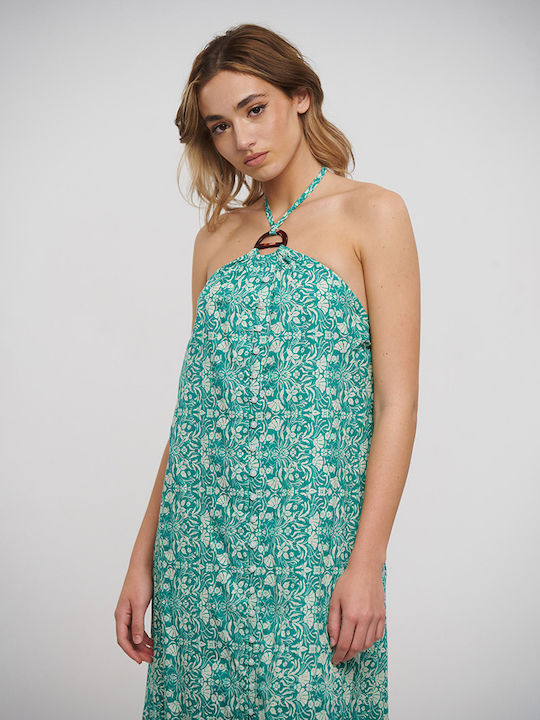 Summer Maxi Petrol Blue Dress