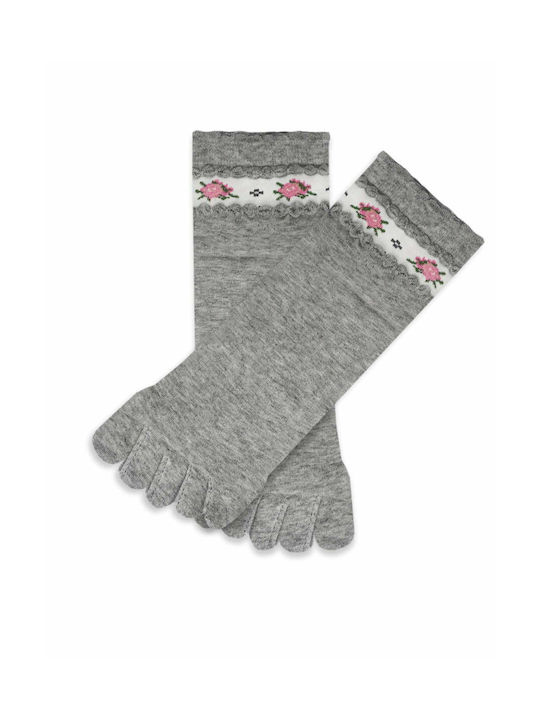 Ytli Βαμβακερή Κάλτσα Δάχτυλα Toe Socks Σχέδια Flowers Ytli Βαμβακερή Κάλτσα Δάχτυλα Toe Socks Σχέδια Flowers