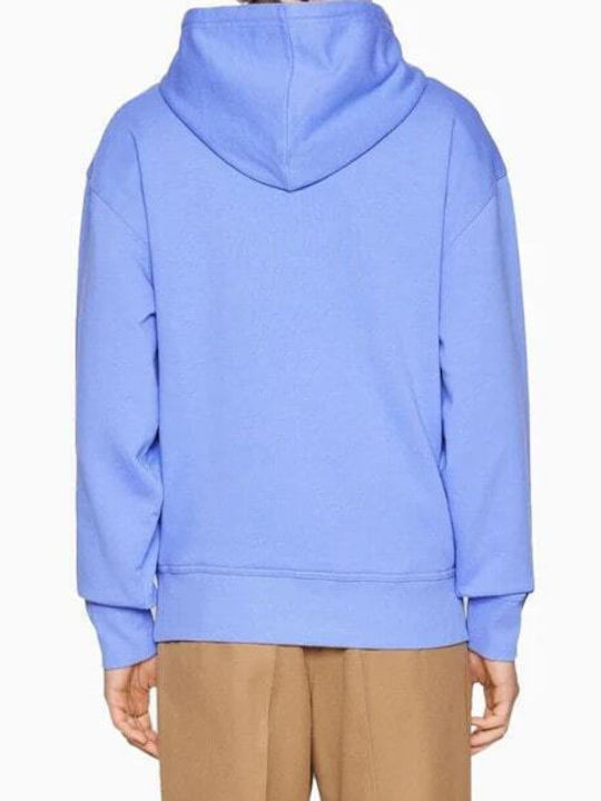 Hugo Boss Men's Sweatshirt with Hood and Pockets Purple