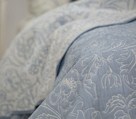 Nef-Nef Homeware Moanna Coverlet Queen Size from Cotton & Polyester Blue 230x240cm