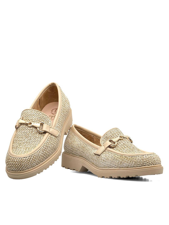 Exe Women's Loafers in Beige Color