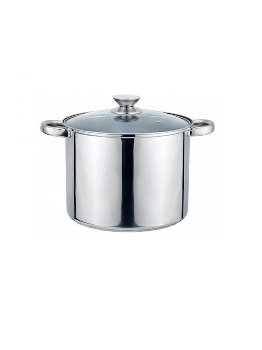 Muhler with Glass lid from Stainless Steel & Triple bottom Deep Stainless Steel Pot 14.8lt / 30cm
