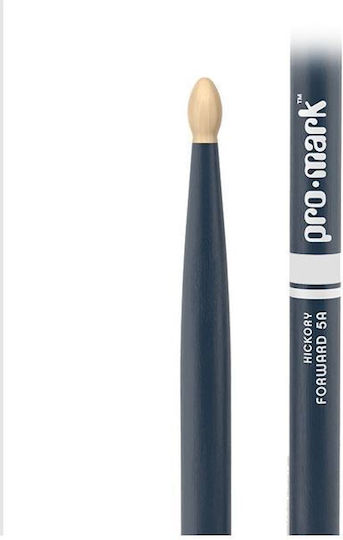 Promark Hickory Μπαγκέτες Ντραμς 5A με Σχήμα Μύτης Oval σε Μπλε Χρώμα