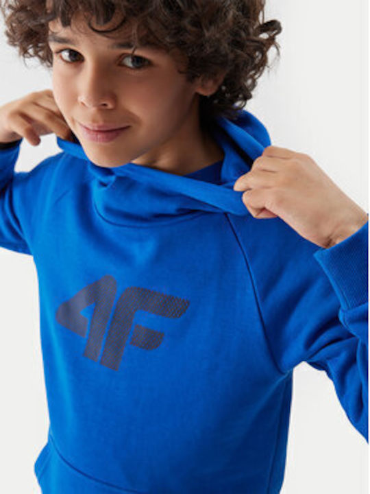 Kinder-Sweatshirt mit Kapuze und Taschen Blue