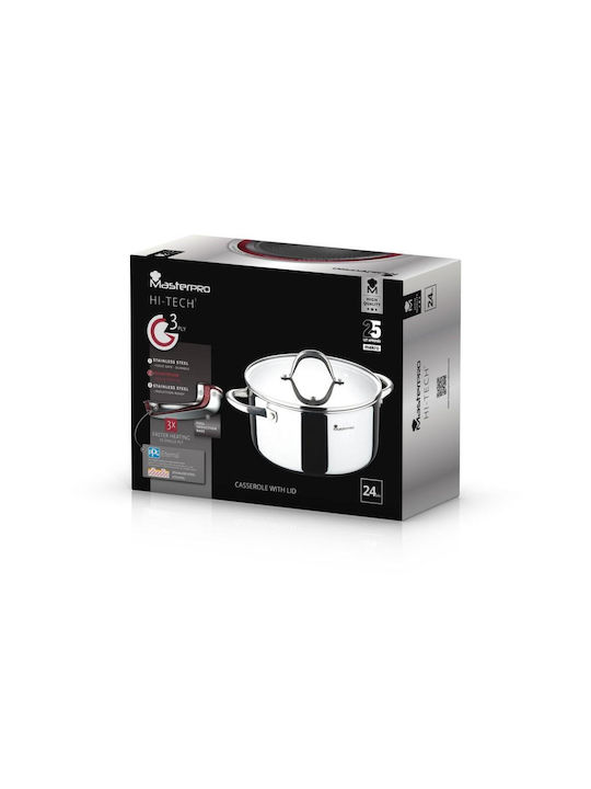 Bergner Hi-tech Deep Stainless Steel Pot 20cm