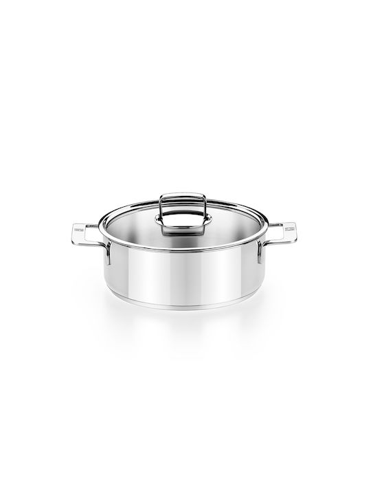 Bra Signature Shallow Stainless Steel Pot 3.75lt / 24cm