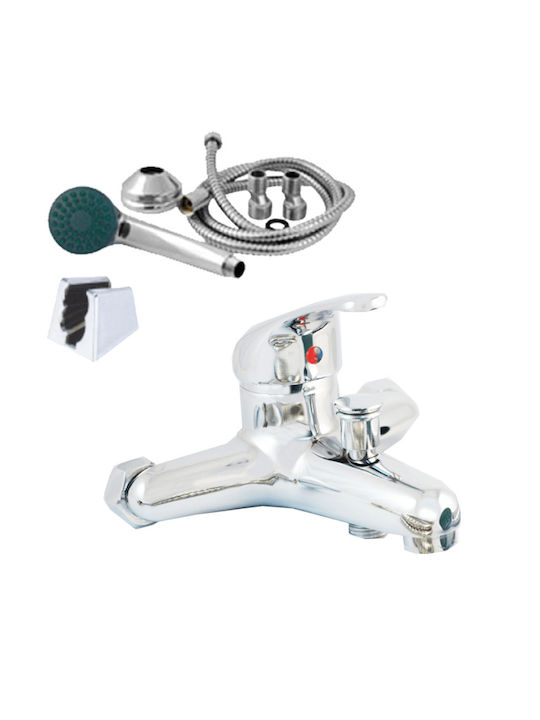 Minardi KH2006-3 Αναμεικτική Μπαταρία Μπανιέρας Ασημί