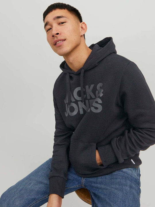 Jack & Jones Sweat Men's Sweatshirt with Hood Black