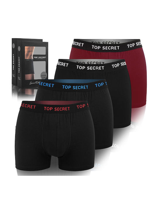 Top Secret Boxeri pentru bărbați Multicolor 4Pachet