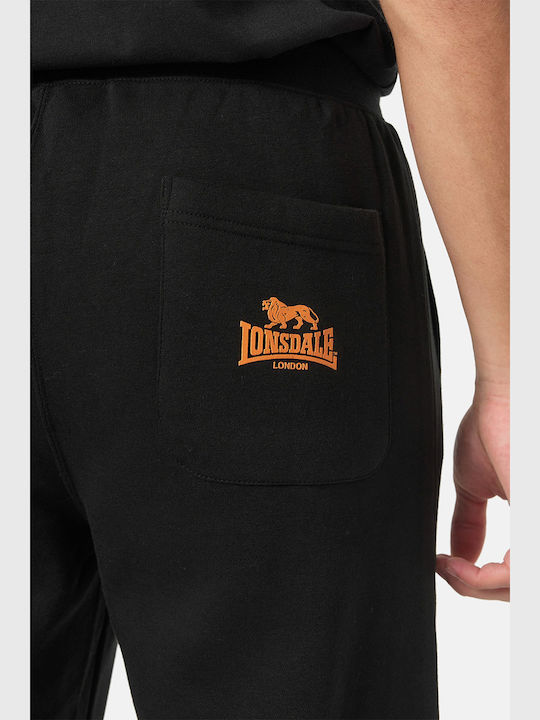 Lonsdale Wellingham Jogger Pants Black/Orange