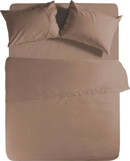 Nef-Nef Homeware Basic Σετ Μαξιλαροθήκες με Φάσα 1012 Brown 52x72εκ.