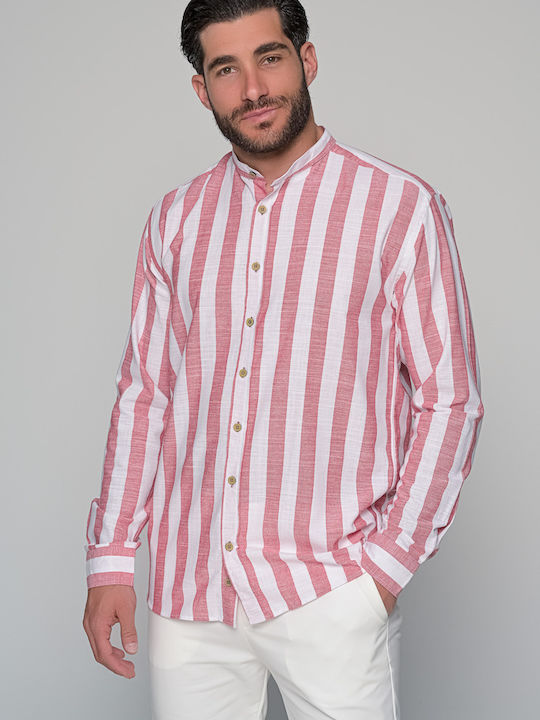 Ben Tailor Men's Shirt Cotton Striped Pink