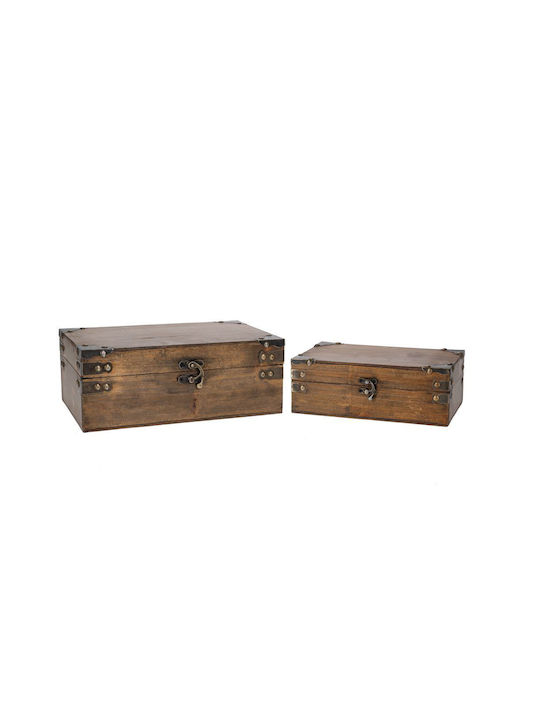 Iliadis Wooden Decorative Boxes Set 2pcs