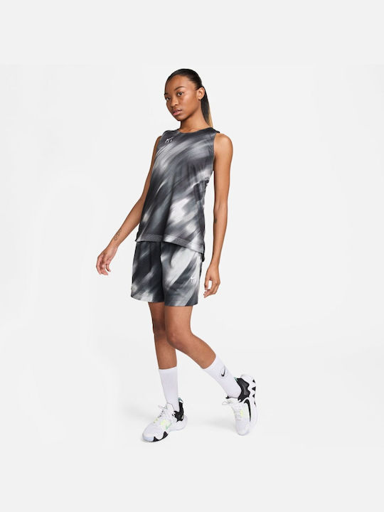 Swoosh Fly Γυναικεία Βερμούδα Dri-Fit Δερμάτινη Γκρι