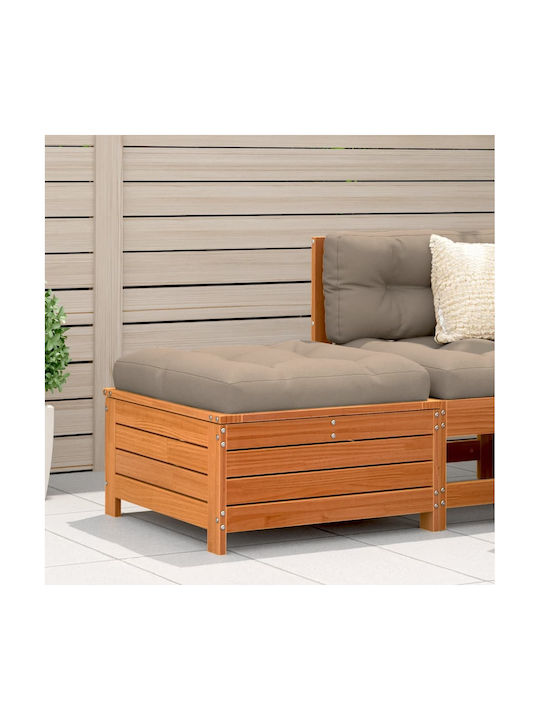 Hölzener Gartenhocker Würfel Für Außenbereich Braun 62x63,5x32cm