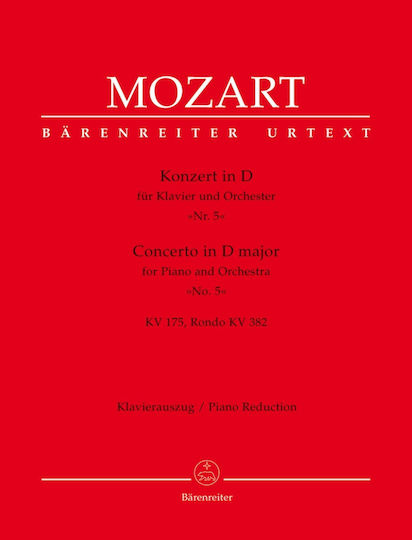 Barenreiter Mozart Concerto Sheet Music for Piano / Orchestra / Flute