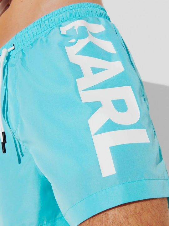 Karl Lagerfeld Logo Board Herren Badebekleidung Shorts Blue
