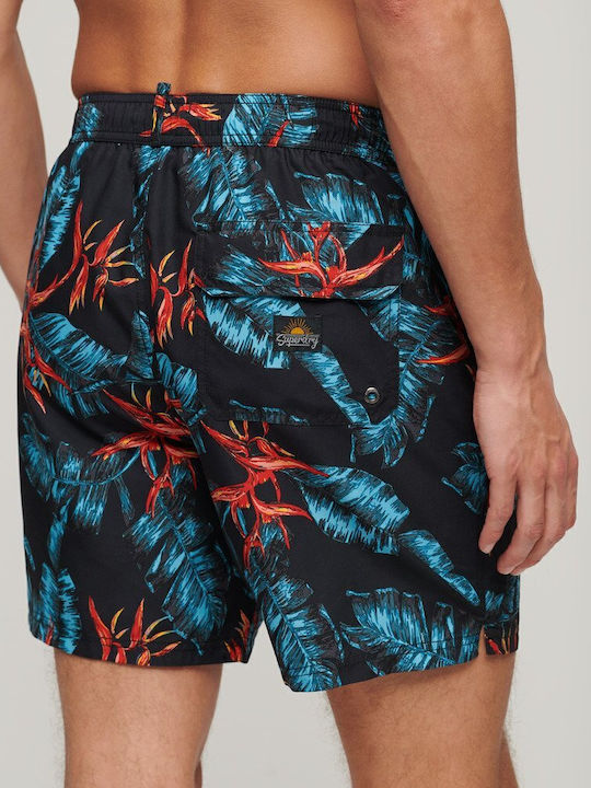 Hawaiian Ανδρικό Μαγιό Σορτς Dark Navy με Σχέδια