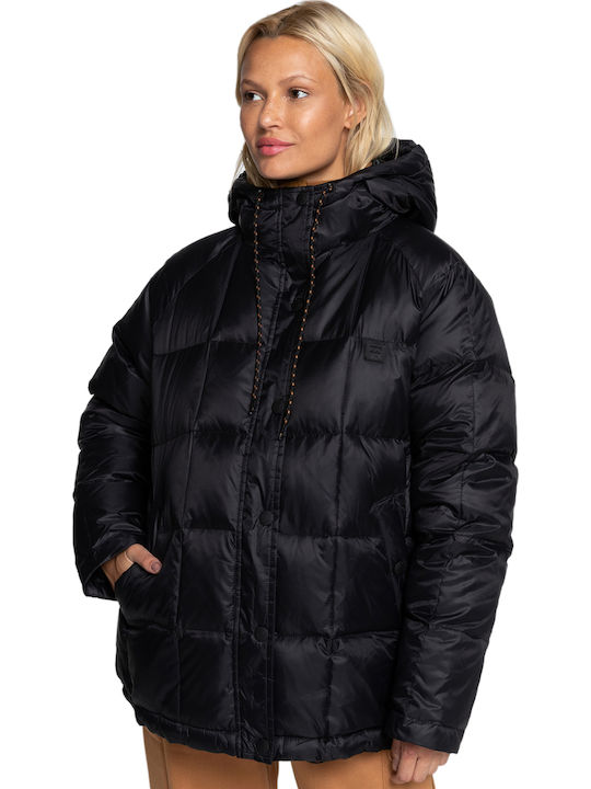 Adventure Κοντό Γυναικείο Puffer Μπουφάν για Χειμώνα Μαύρο