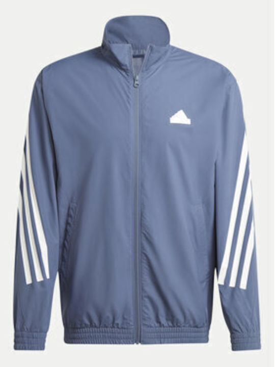 adidas 3-stripes Men's Fleece Cardigan BLUE