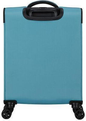 American Tourister Cabin Travel Suitcase Fabric Blue with 4 Wheels Height 55cm