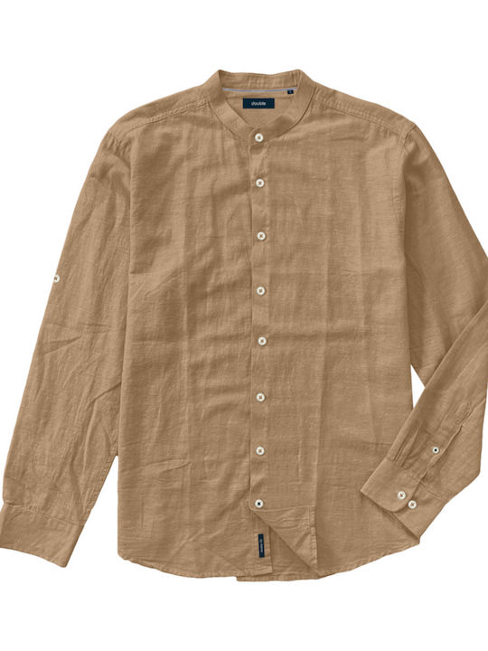 Double Men's Shirt Linen Camel