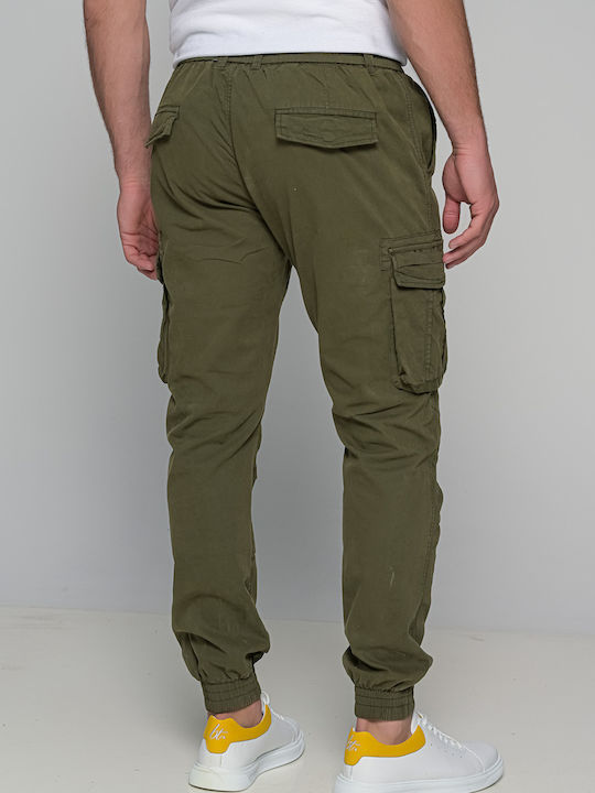 Ben Tailor Men's Trousers Cargo Elastic in Loose Fit Haki