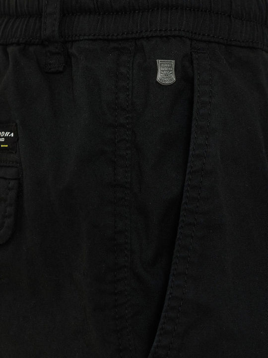 Pantaloni Elastic cu Croială Normală Black