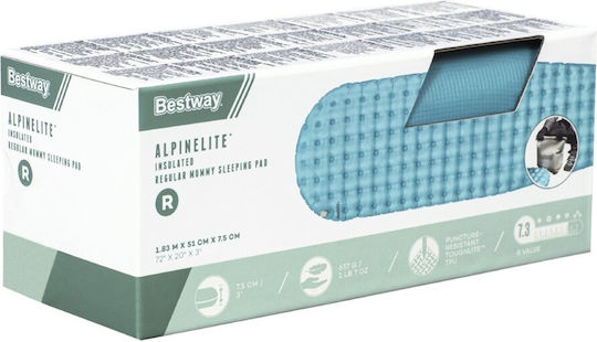 Bestway Μονό Υπόστρωμα Camping Μπλε