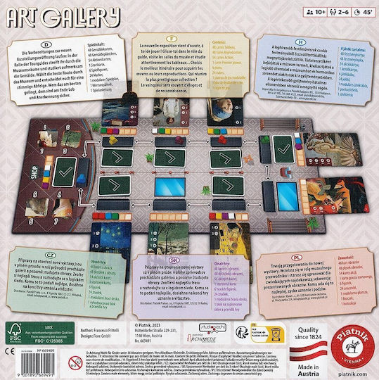 Board Game Art Gallery for 2-6 Players 10+ Years Old (EN) Piatnik