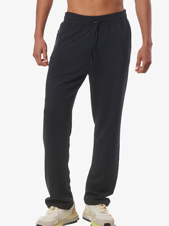 Body Action Men's Fleece Sweatpants with Rubber Black