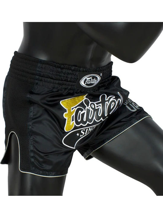 Fairtex Мъжки Боксов шорт Кик/Тайски бокс Черен