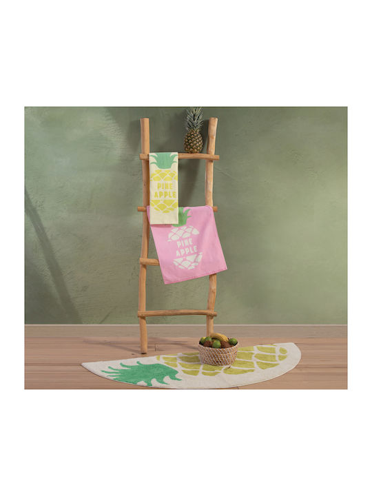 Nef-Nef Homeware Delicious Rose Ποτηρόπανο από 100% Βαμβάκι σε Ροζ Χρώμα 40x60cm