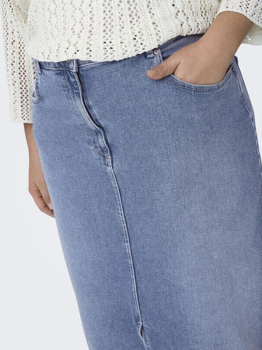 Denim Maxi Fustă Albastru