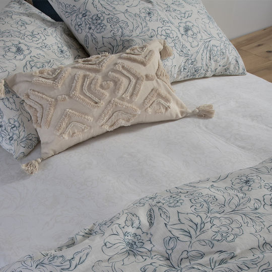 Nef-Nef Homeware Bettwäsche-Set Überdoppel 240x270cm. Blue 4Stück