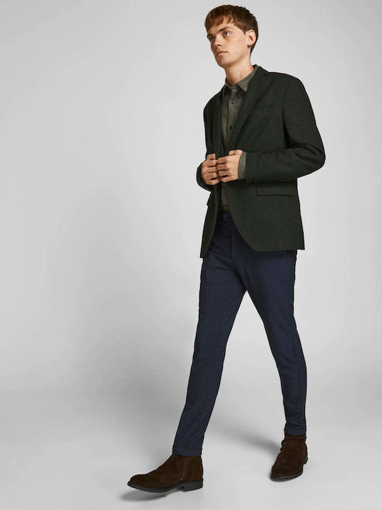Trousers Elastic in Slim Fit Navy Blazer