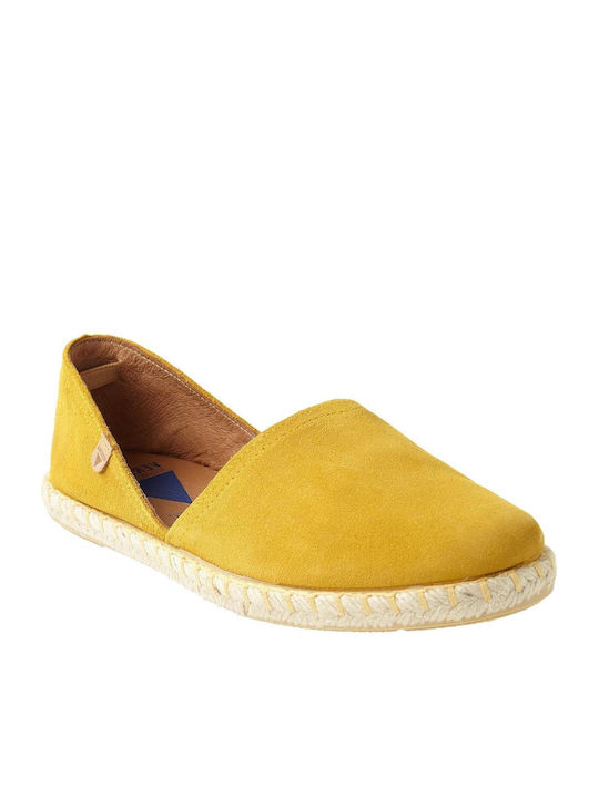 Lederne Damen Espadrilles Citrone