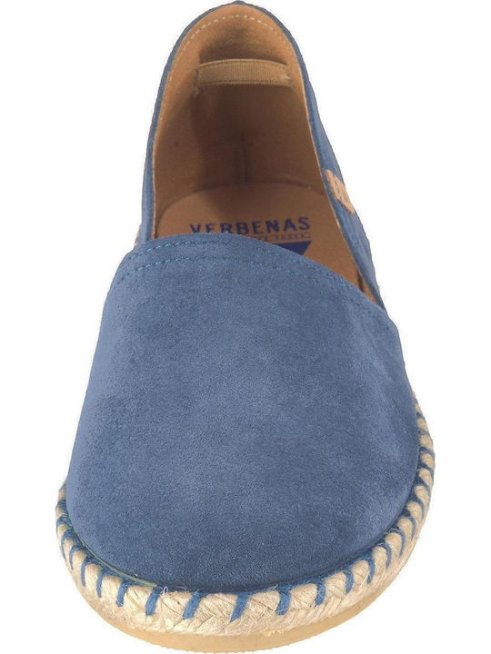Carmen Serraje Women's Leather Espadrilles Blue