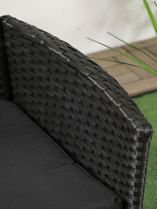 Zweisitziges Sofa Außenbereich Rattan 137x59x82cm