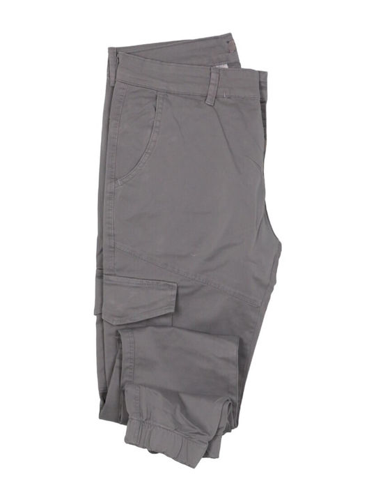 Van Hipster Men's Trousers Cargo in Slim Fit Grey Light