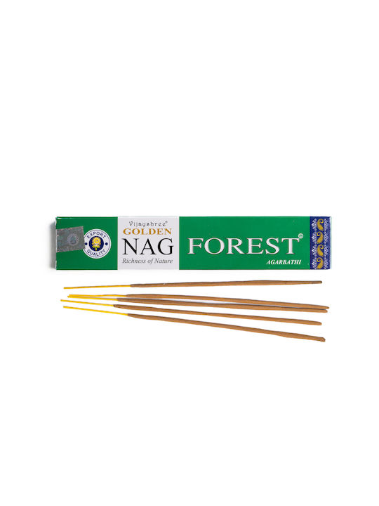 Vijayshree Αρωματικά Sticks Golden Nag με Άρωμα Forest 15τμχ 15gr