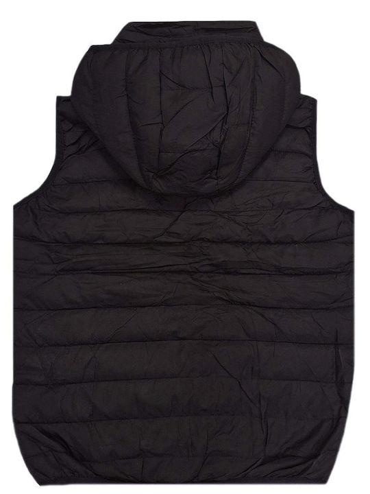 Gang Clothing Men's Sleeveless Puffer Jacket Black