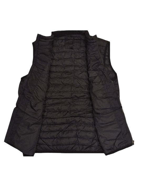 Gang Clothing Men's Sleeveless Puffer Jacket Black