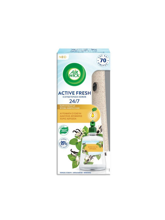 Airwick Спрей устройство Active Fresh с аромат Ванилия и орхидея 228мл