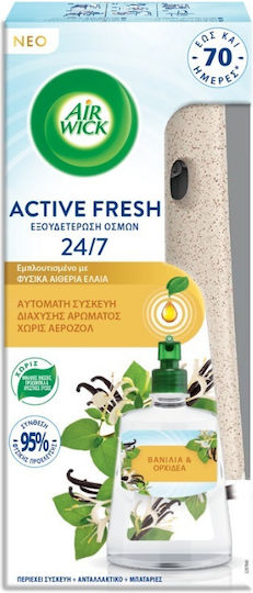 Airwick Συσκευή Ψεκασμού Active Fresh Βανίλια & Ορχιδέα 228ml