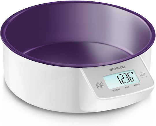 Sencor SKS 4004 Digital Kitchen Scale with Bucket up to 5kg Violet