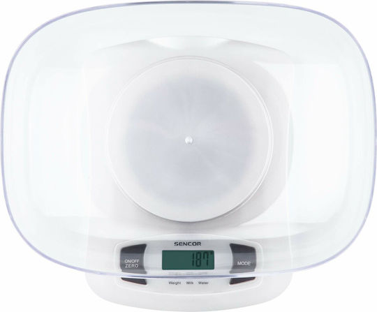 Sencor Digital Kitchen Scale with Bucket up to 5kg White