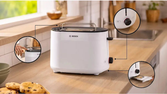 Bosch MyMoment Toaster 2 Slots 950W White